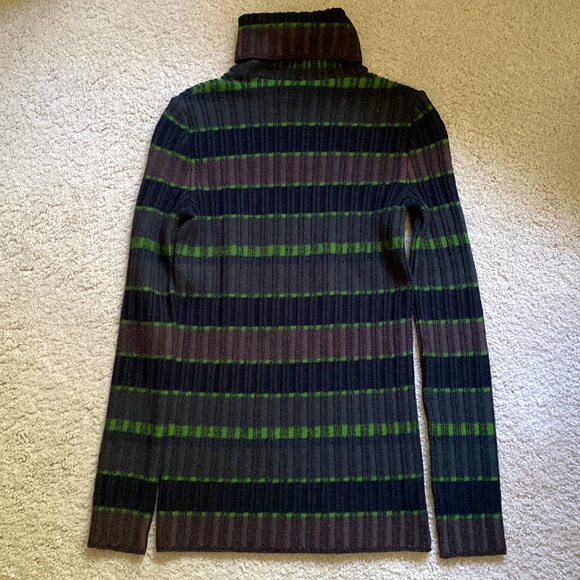 Authentic Gucci Striped Turtleneck Wool Sweater Size Large - Picture 4 of 6